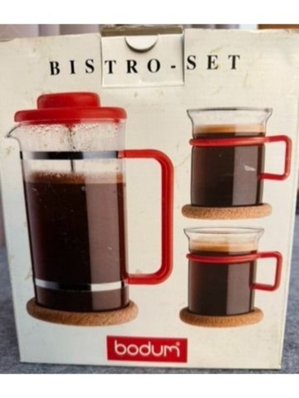 Vintage Bodum Bistro Coffee Set In White Made in Switzerland. NIB K1508